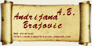 Andrijana Brajović vizit kartica